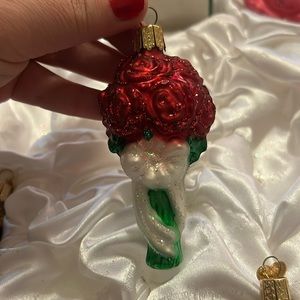 Rose Bouquet Glass Ornament
